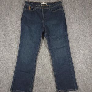 Levis 512 Jeans Womens 32x27 Blue Perfectly Slimming Straight Leg Dark Wash